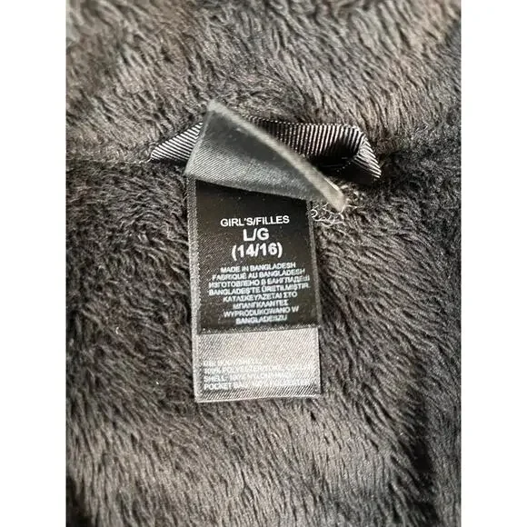 The North Face Girls Jacket Large Black Full Zip Fleece - Picture 6 of 6